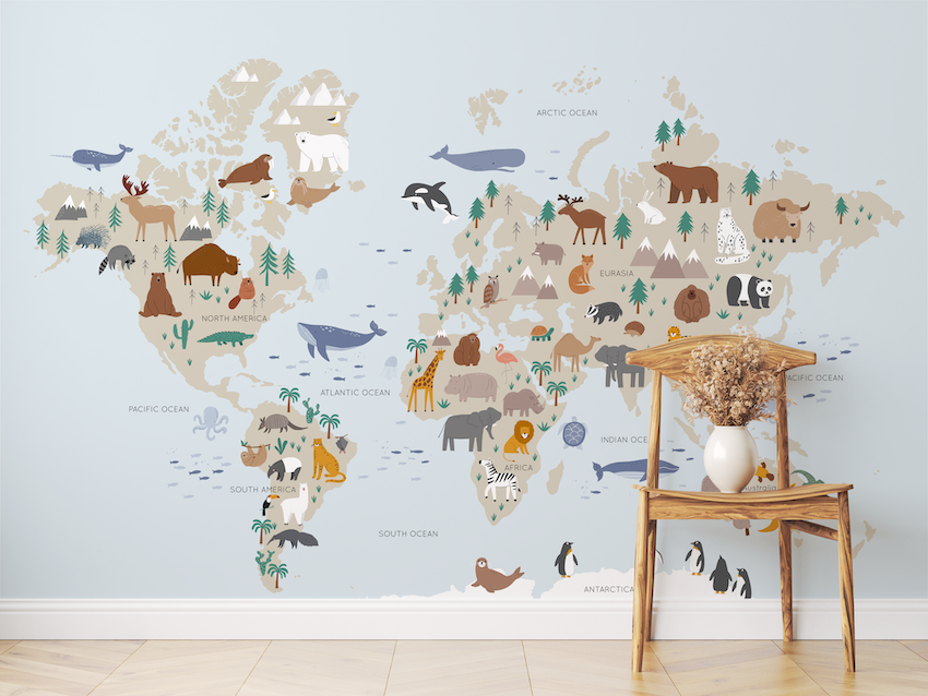 Children’s Map Wallpaper Wallpaper Store