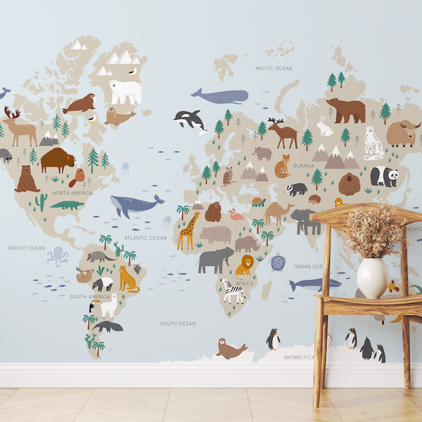 Children’s Map Wallpaper