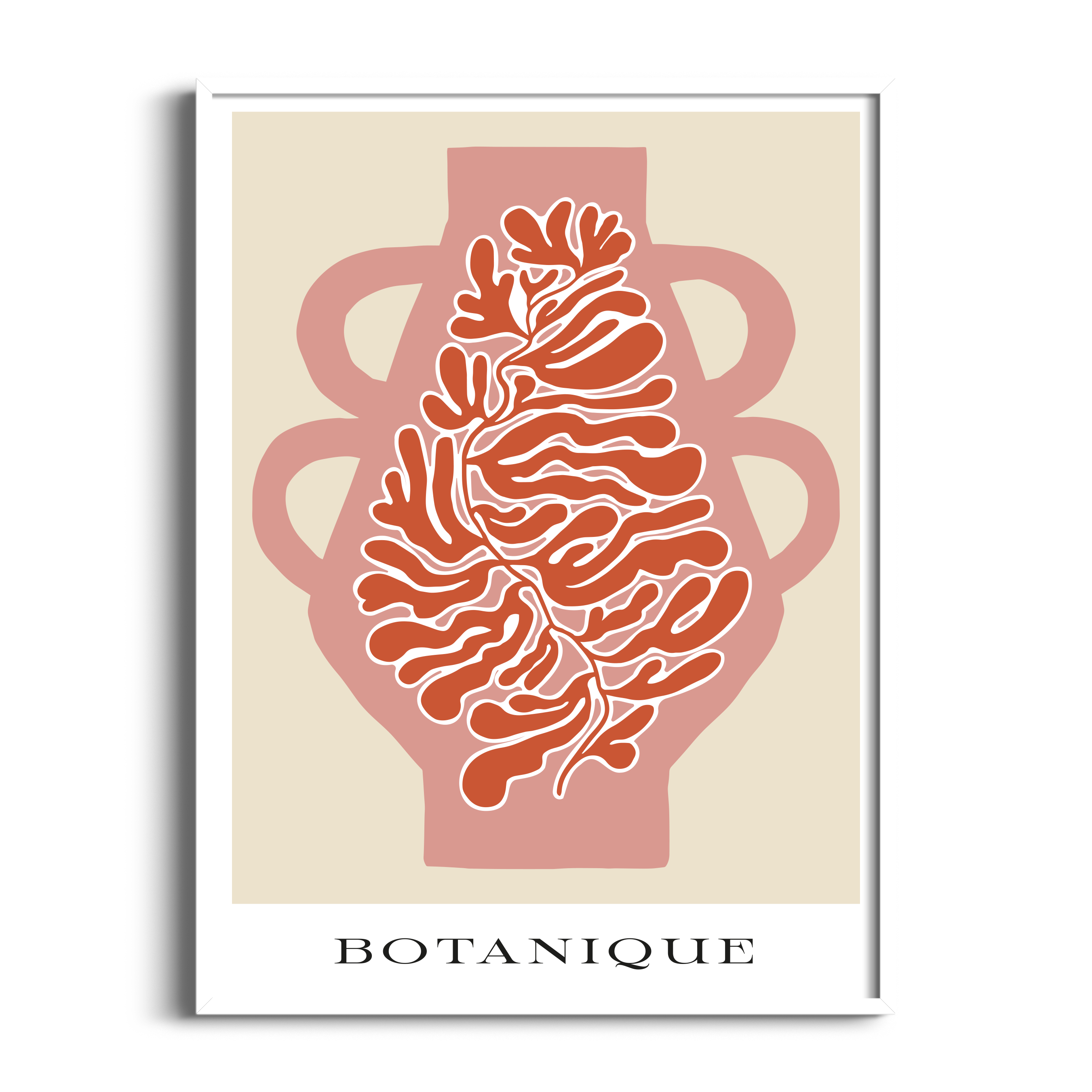 Amber Flora Abstract Art Print Wallpaper Store