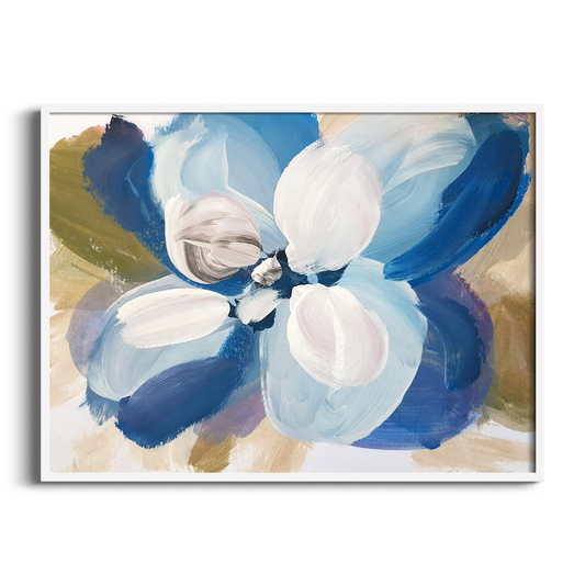 Blue Flower | Abstract Art Print