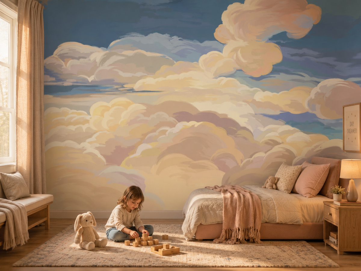Candy Clouds Children's Wallpaper Mural