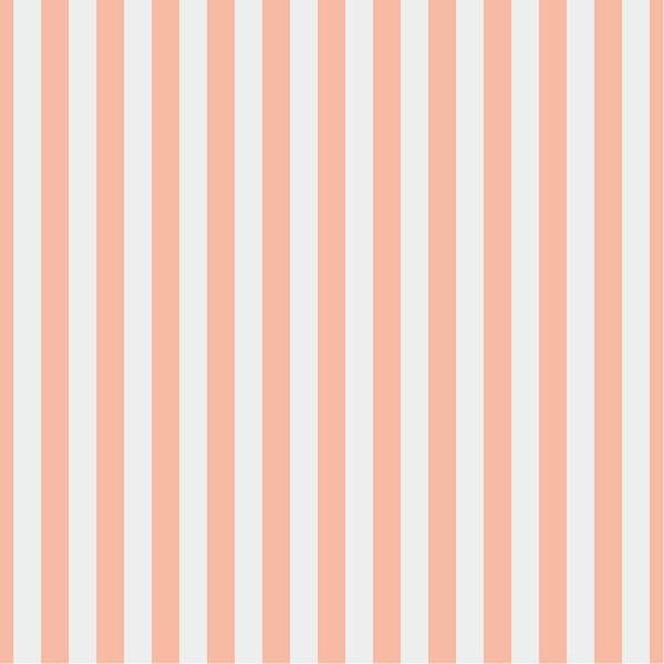 Coral Blossom - Stripes (Narrow)