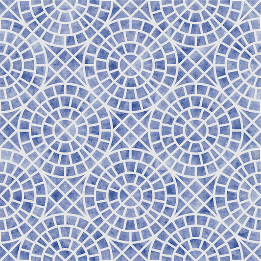 Blue Ceramic Tiles Wallpaper Mural