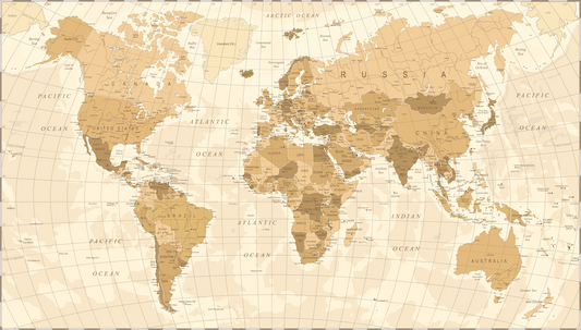 Vintage World Map Wallpaper Mural