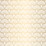 Ornamental Shells in Gold Art Deco Wallpaper Mural