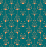 Floral Fan Art Deco Wallpaper Mural