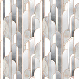 Abstract Geometric in Grey Art Deco Wallpaper Mural