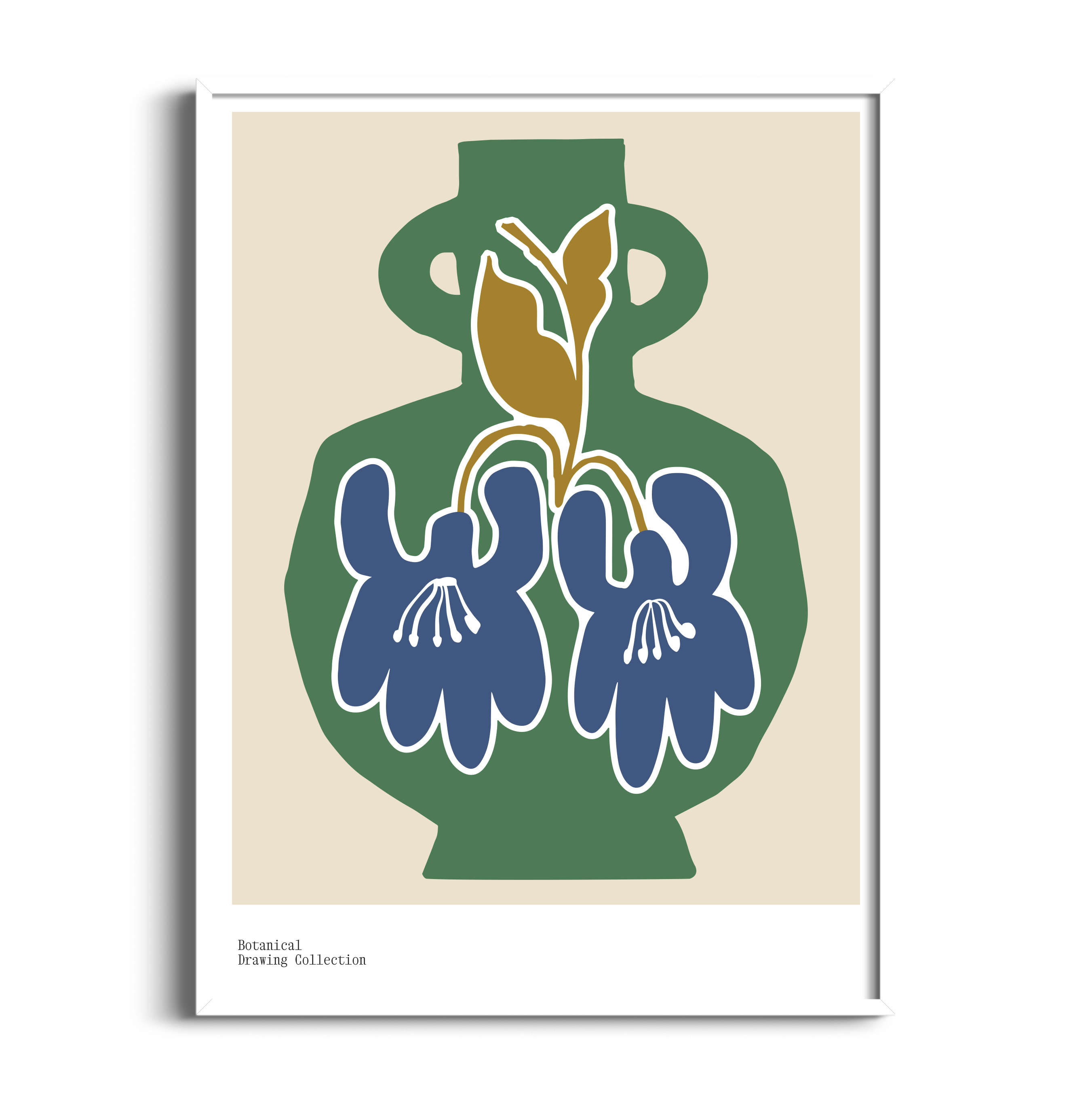 Emerald Grace Abstract Art Print Wallpaper Store