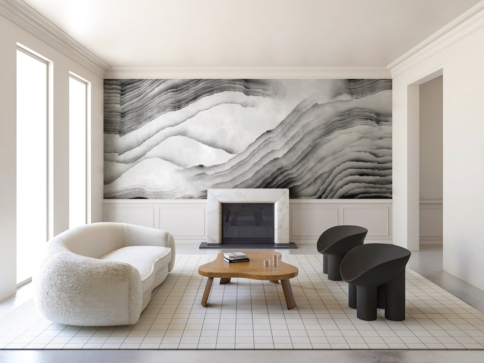 Organic earthy pattern in a Paddington living room