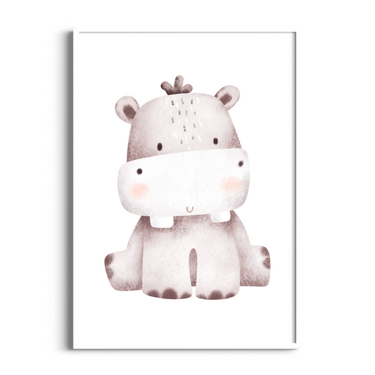 Baby Hippo | Kids Art Print