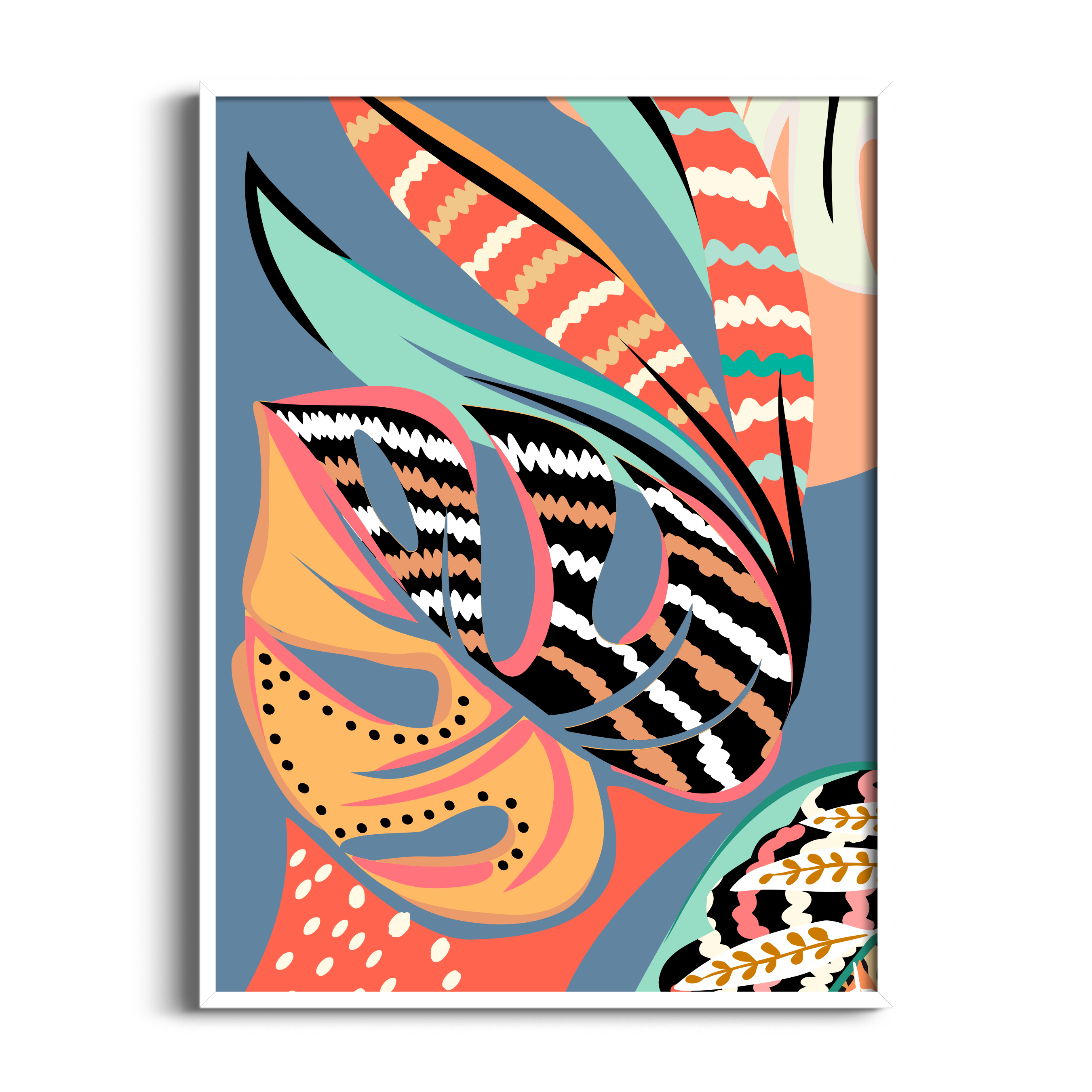 Jungle Rhythm Abstract Art Print Wallpaper Store