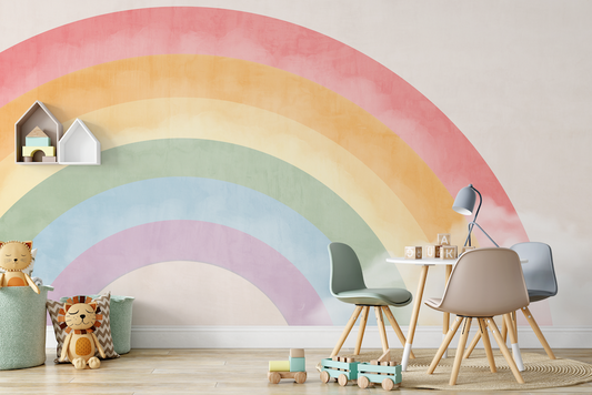 Rainbow Rays Children's Wallpaper Mural