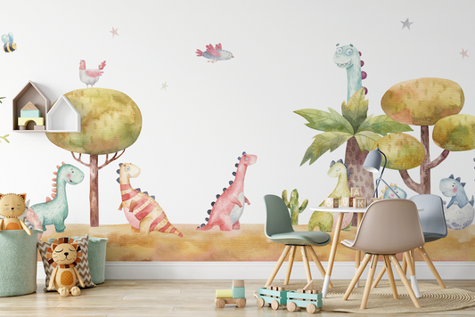 Dino Dreamland Children's Wallpaper Mural