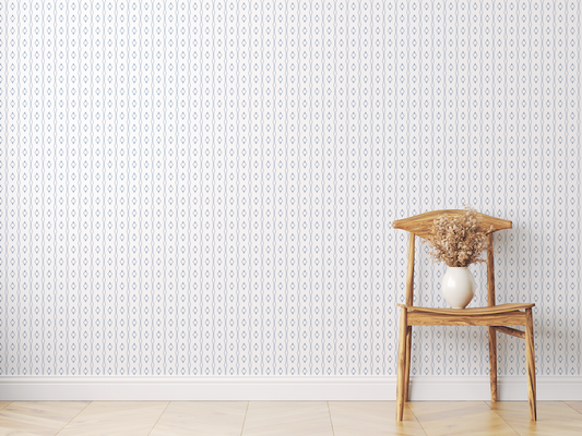 Blue Ornament Geometric Wallpaper Mural