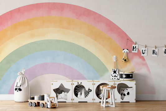 Rainbow Rays Children's Wallpaper Mural