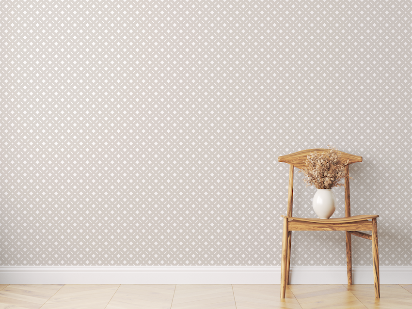 Floral Ornament Geometric Wallpaper Mural
