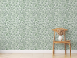 Green Aquarelle Geometric Wallpaper Mural