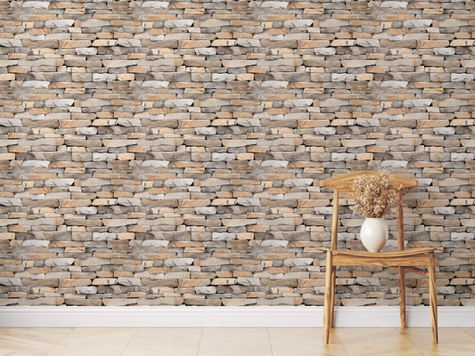 Natural Stone Brick Wallpaper Mural
