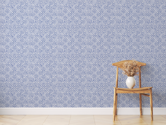 Blue Ceramic Tiles Wallpaper Mural