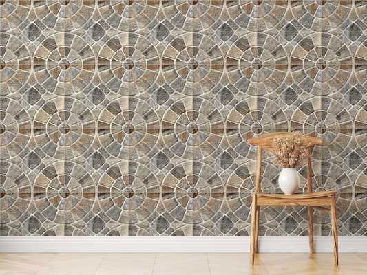 Stone Wall Tile Wallpaper Mural