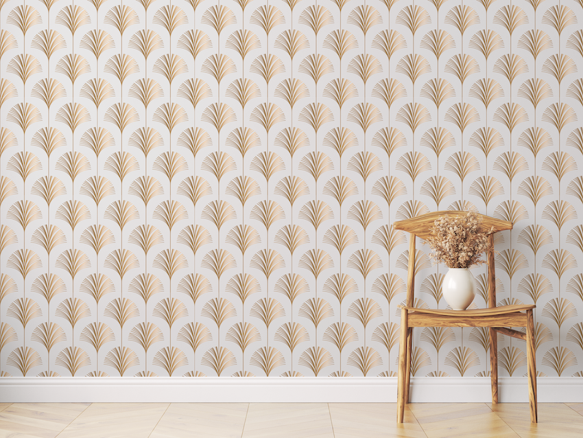 Golden Elements Art Deco Wallpaper Mural