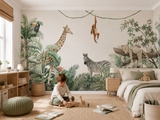 Monkey's Jungle Children's Wallpaper Mural