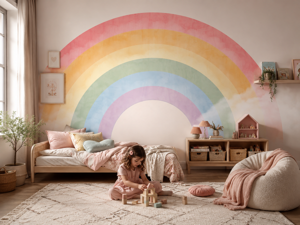 Rainbow Rays Children's Wallpaper Mural