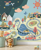 Adventure Highway Children's Wallpaper Mural