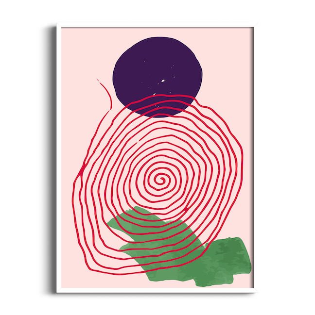 Spiral of Enigma Abstract Art Print Wallpaper Store