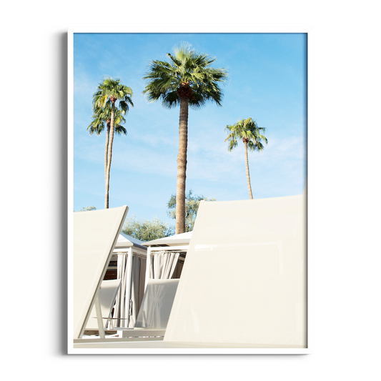 Palm Tree Cabanas | Hamptons Art Print