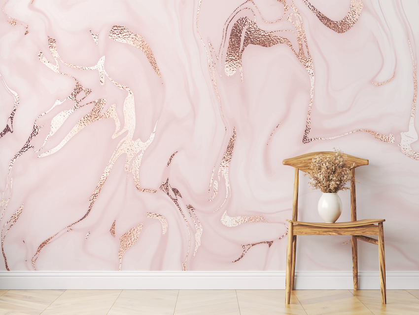 Pink Marble Wallpaper Mural